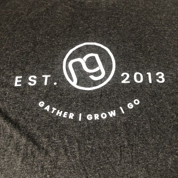 Gather Grow Go Tee Shirt Black Heather Size L/XL - Picture 4 of 9